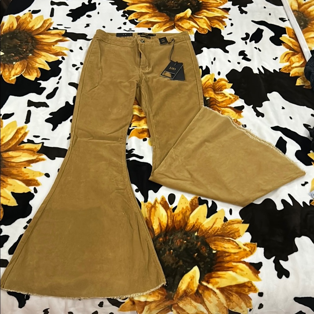 Tan Flare Jeans